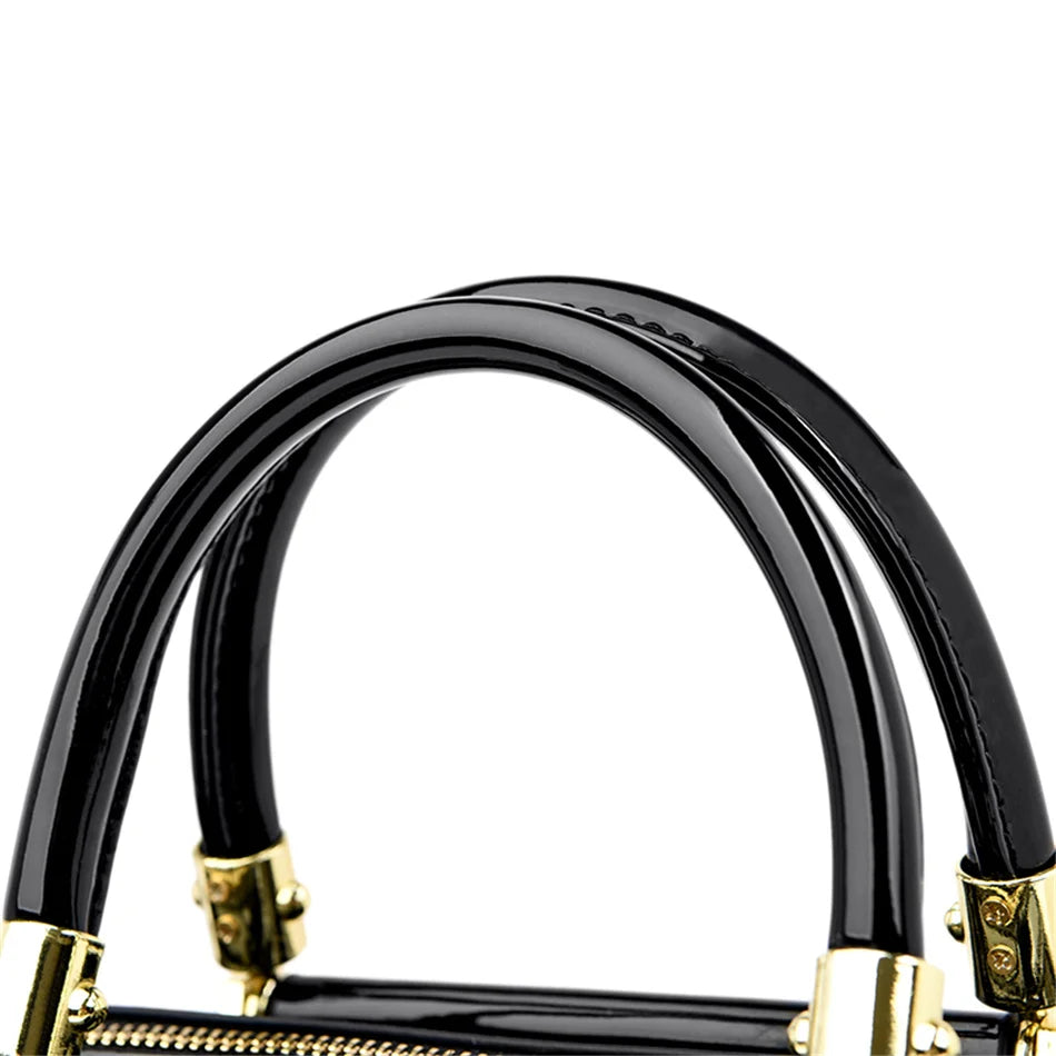 Crocodile Print Women Handbags and Purse Casual Tote Bags Top Handle Bags Large Capacity Patent Leather Crossbody Bags