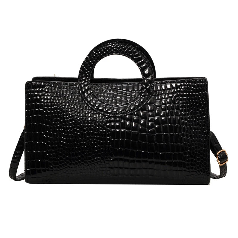 Luxury Crocodile Pattern Women Handbag Fashion Shoulder Bag Famous Brand Designer PU Leather Crossbody Bag Ladies Large Hand Bag
