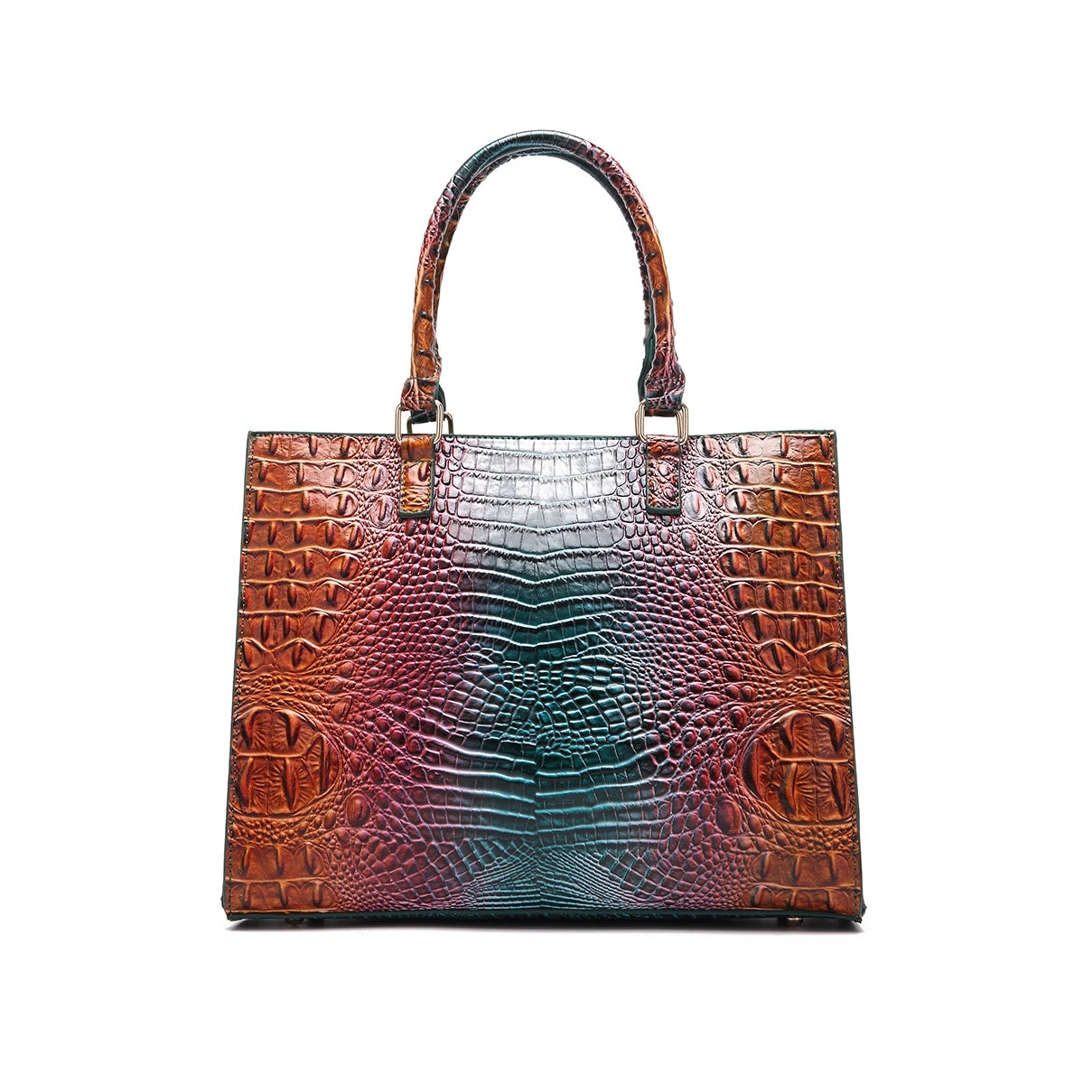 Modern Urban StyleTrendy Crocodile Embossed Leather Set - Luxury Handbag, Versatile Envelope Clutch, and Multi-functional Card H