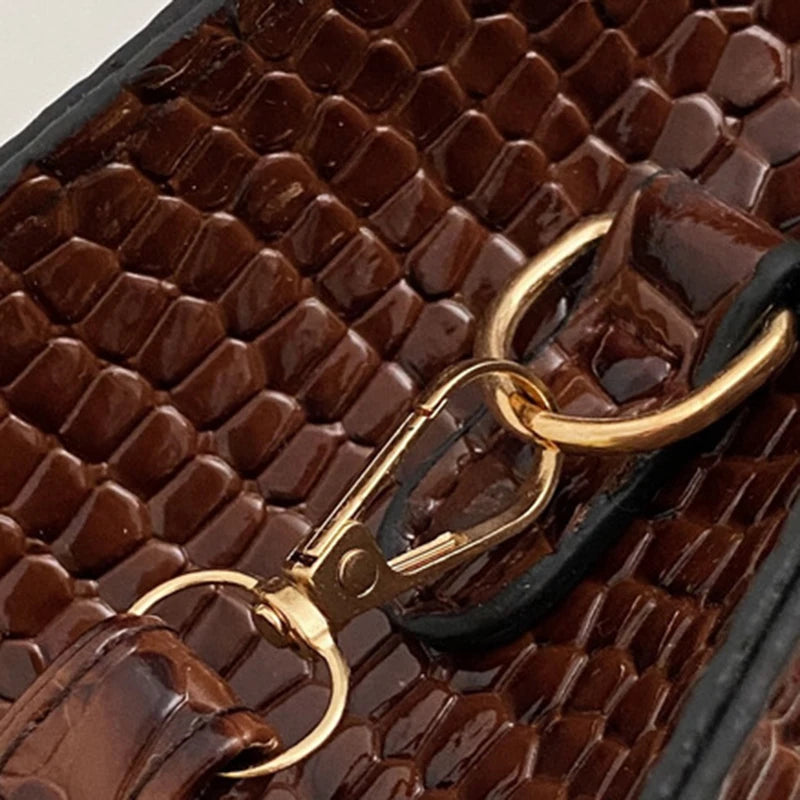 Luxury Crocodile Pattern Women Handbag Fashion Shoulder Bag Famous Brand Designer PU Leather Crossbody Bag Ladies Large Hand Bag