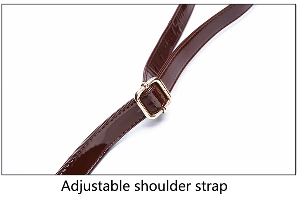 Crocodile Print Women Handbags and Purse Casual Tote Bags Top Handle Bags Large Capacity Patent Leather Crossbody Bags