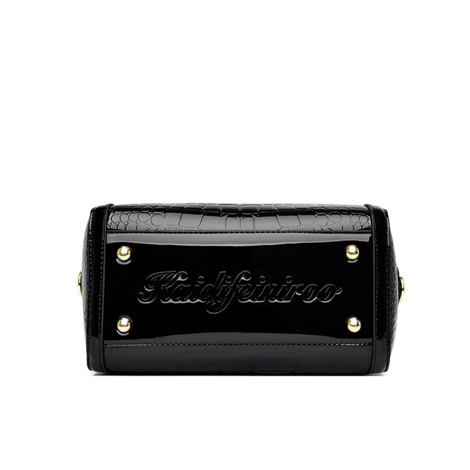 Crocodile Print Women Handbags and Purse Casual Tote Bags Top Handle Bags Large Capacity Patent Leather Crossbody Bags