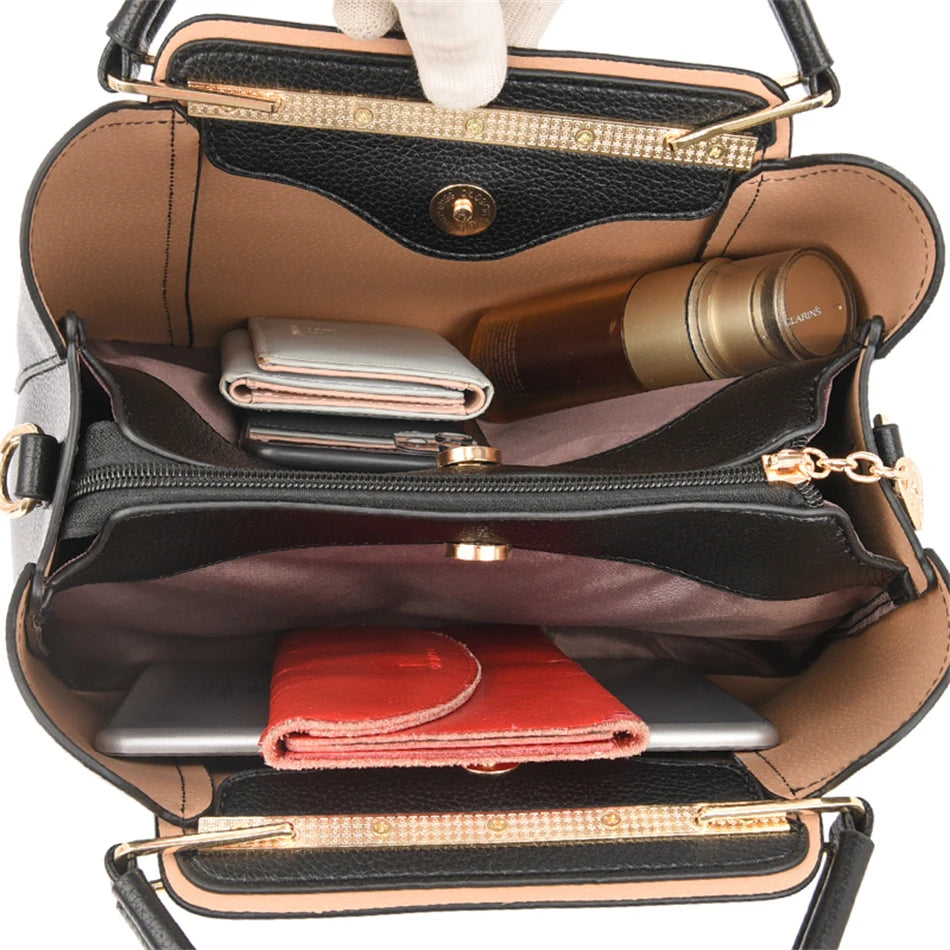 Crocodile Print Women Handbags and Purse Casual Tote Bags Top Handle Bags Large Capacity Patent Leather Crossbody Bags