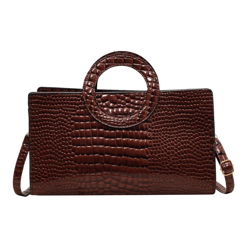 Luxury Crocodile Pattern Women Handbag Fashion Shoulder Bag Famous Brand Designer PU Leather Crossbody Bag Ladies Large Hand Bag