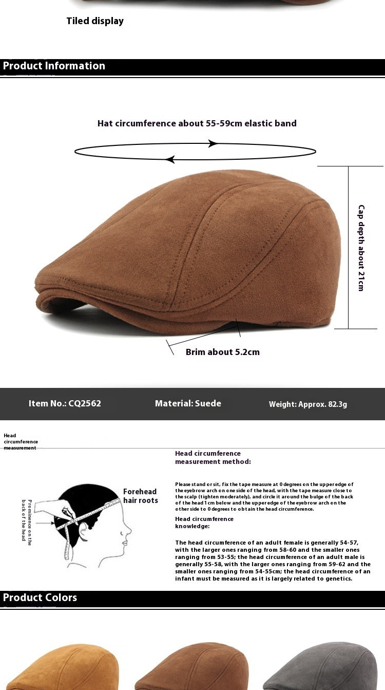 Simple Light Board Suede Hat For Men And Women