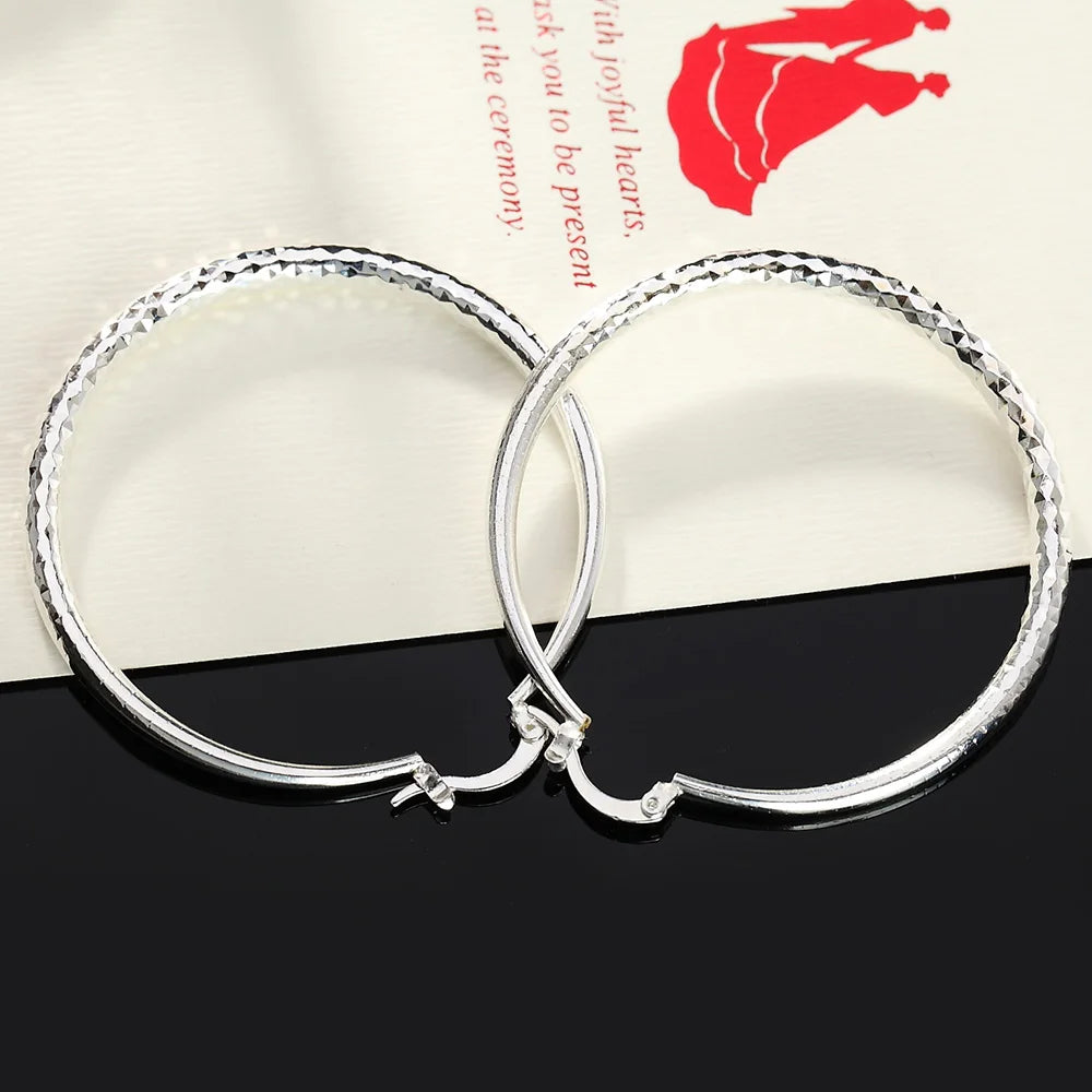 Charms 3CM circle hoop Earrings for Women fashion Pretty wedding party Jewelry Holiday gifts