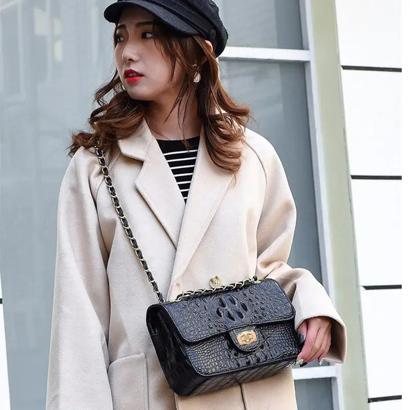 Handbags Luxury Brand Woman Bag New 2024 Fashion Shoulder Crossbody Bags Chain Handbag Snakeskin Brand Women Clutch Purse