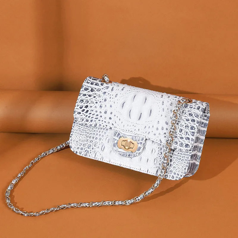 Handbags Luxury Brand Woman Bag New 2024 Fashion Shoulder Crossbody Bags Chain Handbag Snakeskin Brand Women Clutch Purse